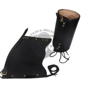 British Zulu War Black leather gaiters (Reproduction)
