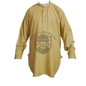 Reproduction British Army WW2 Khakhi Wool Collarless Shirt