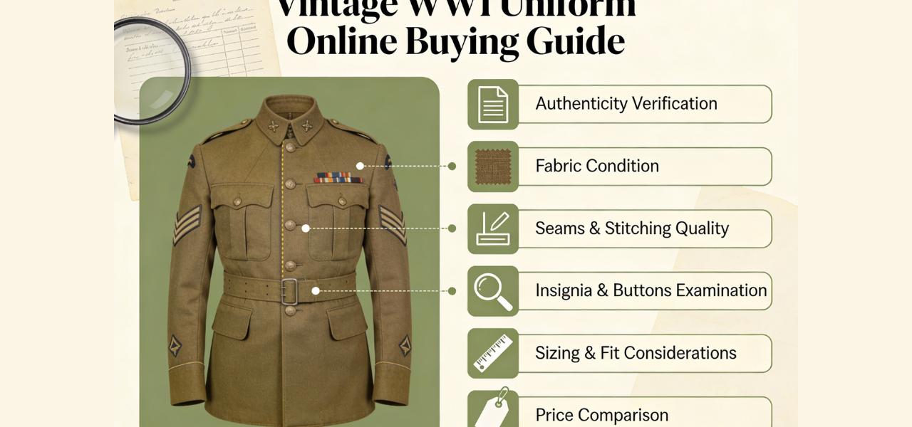 vintage WW1 Army uniforms