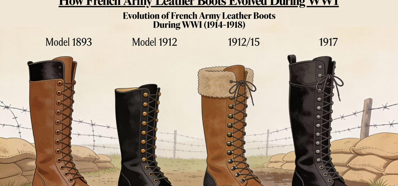 leather boots French army WW1