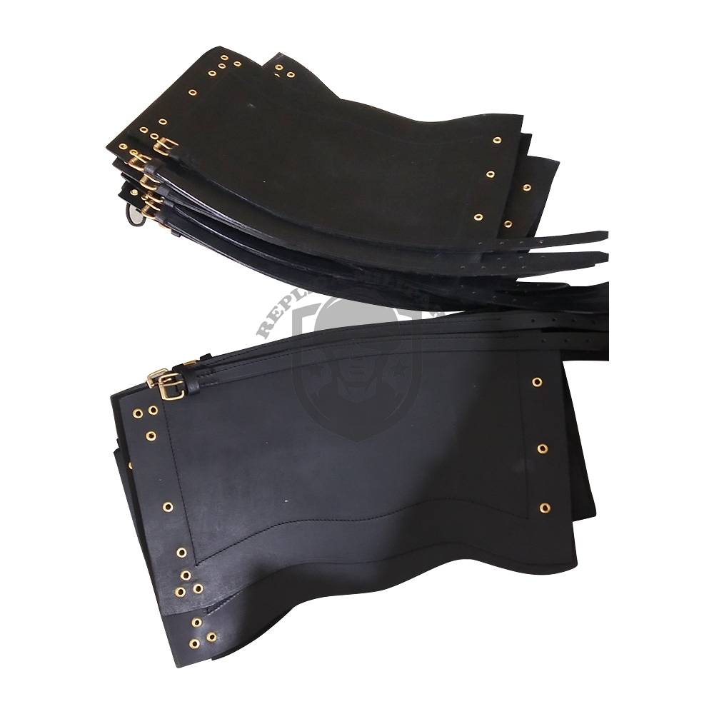 British Zulu War Black leather gaiters (Reproduction) 2 British Zulu War Black leather gaiters (Reproduction) - Image 2