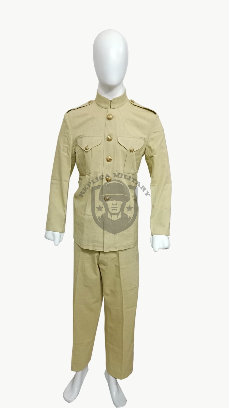 British Boer war Khakhi Cotton Service Tunic (Reproduction) 1 British Boer war Khakhi Cotton Service Tunic (Reproduction)