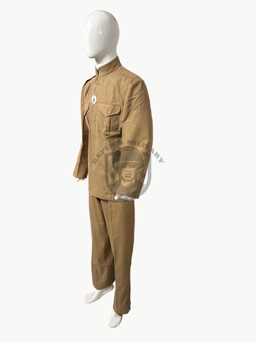 Reproduction Khaki Cotton Service Tunic – British Boer War Era 2 Reproduction Khaki Cotton Service Tunic – British Boer War Era - Image 2