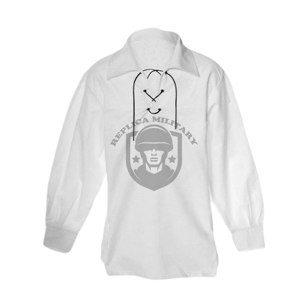 (REPRODUCTION) Scottish White Ghillie Kilt Shirt 1 (REPRODUCTION) Scottish White Ghillie Kilt Shirt