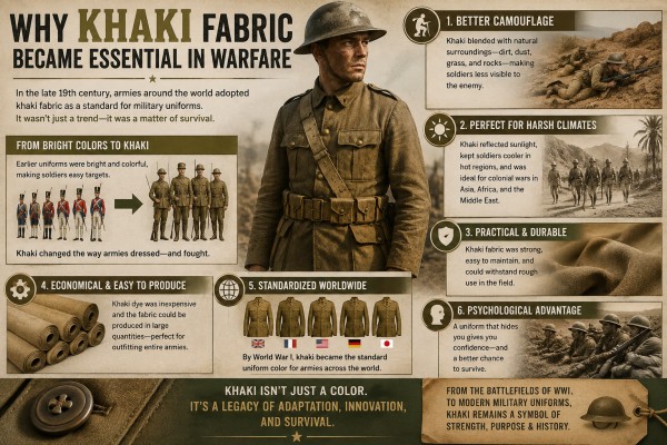 Why Khaki Fabric Became Essential in Warfare
