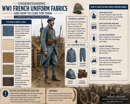 Understanding WW1 French Uniform Fabrics and How to Care for Them