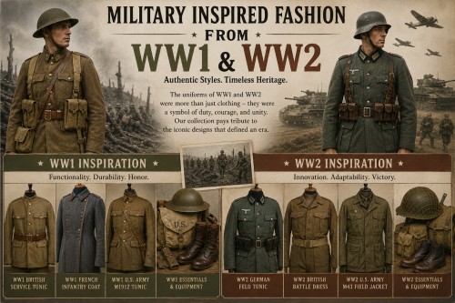 Military Inspired Fashion from WW1 and WW2