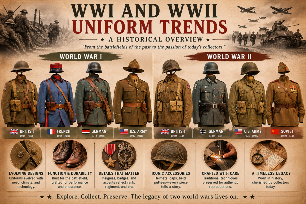 WWI And WWII Uniform Trends: A Historical Overview