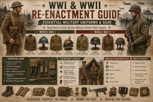 WWI & WWII Re-enactment Guide: Essential Military Uniforms & Gear