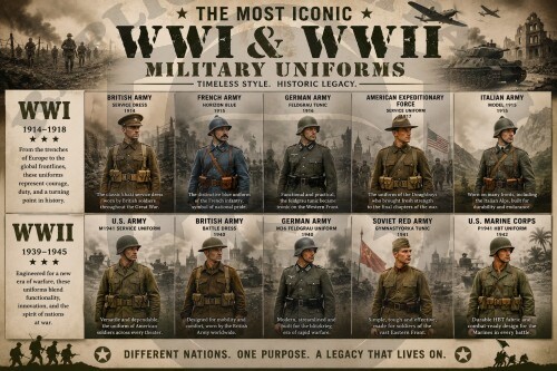 The Most Iconic WWI & WWII Military Uniforms
