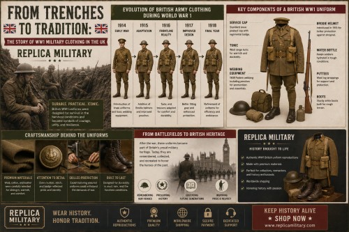 From Trenches to Tradition: The Story of WW1 Military Clothing in the UK