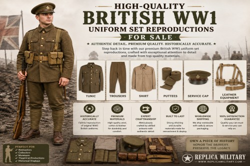 High-Quality British WW1 Uniform Set Reproductions for Sale