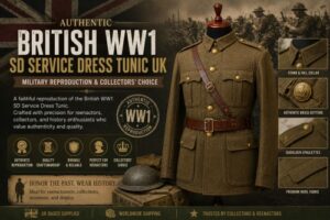 Authentic British WW1 SD Service Dress Tunic UK – Military Reproduction & Collectors’ Choice