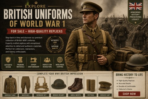 Explore British Uniforms of World War 1 for Sale—High-Quality Replicas