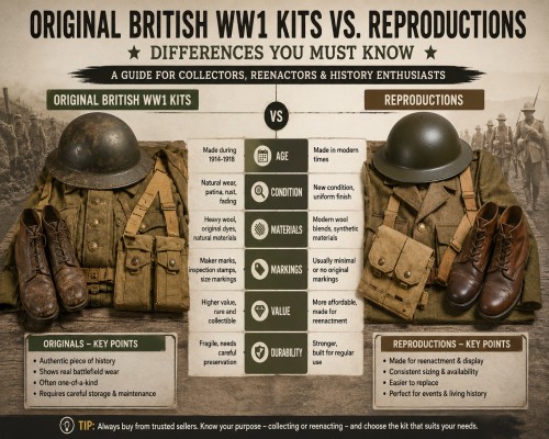Original British WW1 Kits vs. Reproductions: Differences you must Know