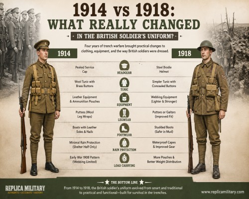 1914 vs 1918: What Really Changed in the British Soldier's Uniform?