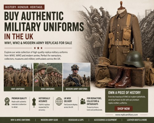 Buy Authentic Military Uniforms in the UK | WW1, WW2 & Modern Army Replicas for Sale