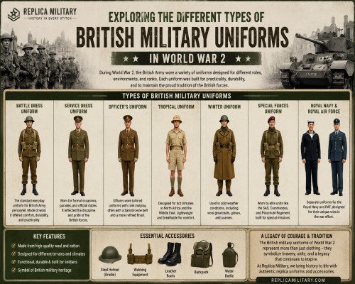 Exploring the Different Types of British Military Uniforms in World War 2