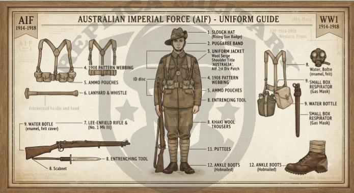 WW1 Australian AIF Uniform Guide: From Slouch Hat to Boots